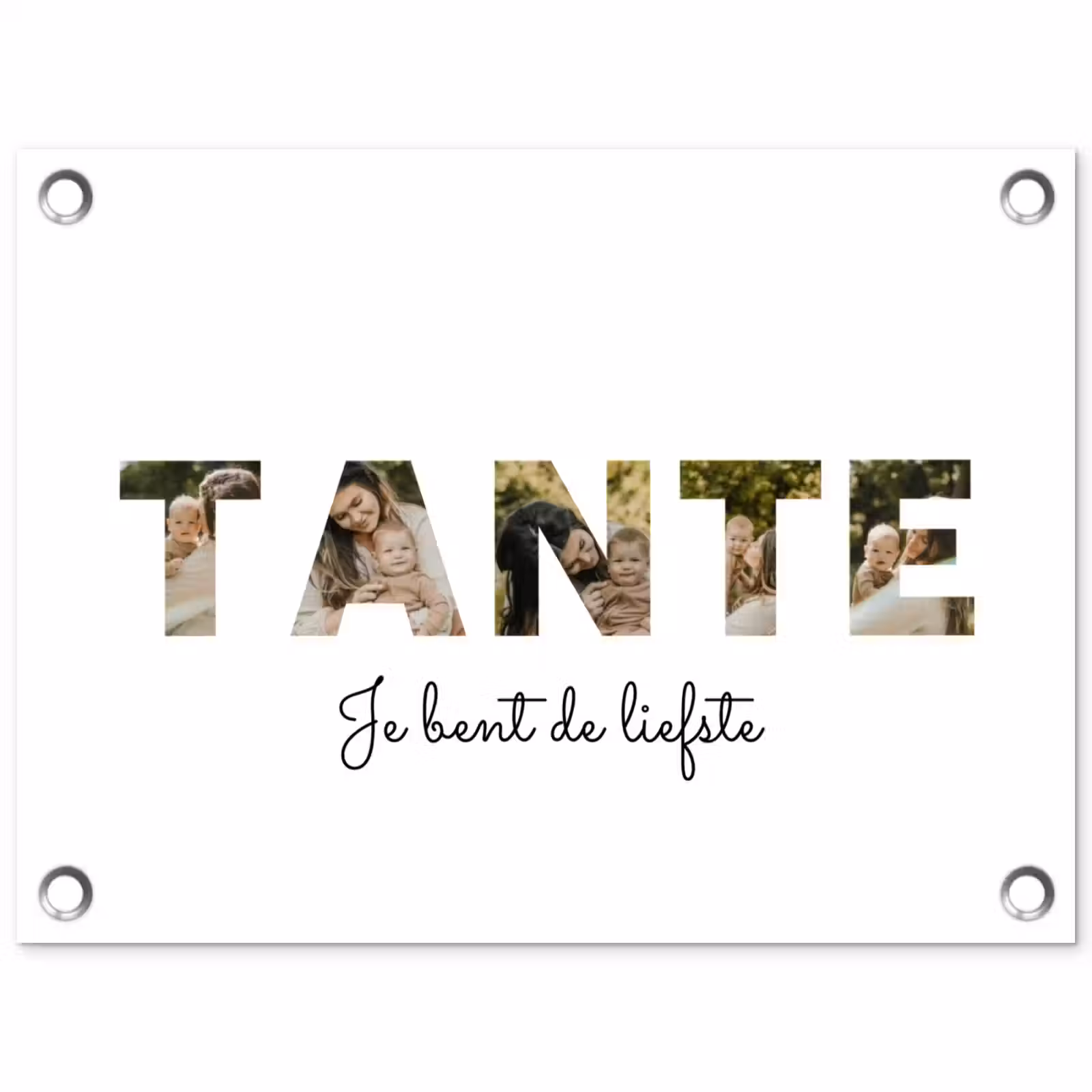 Gepersonaliseerde tuinposter - Tante - Lettercollage — 1