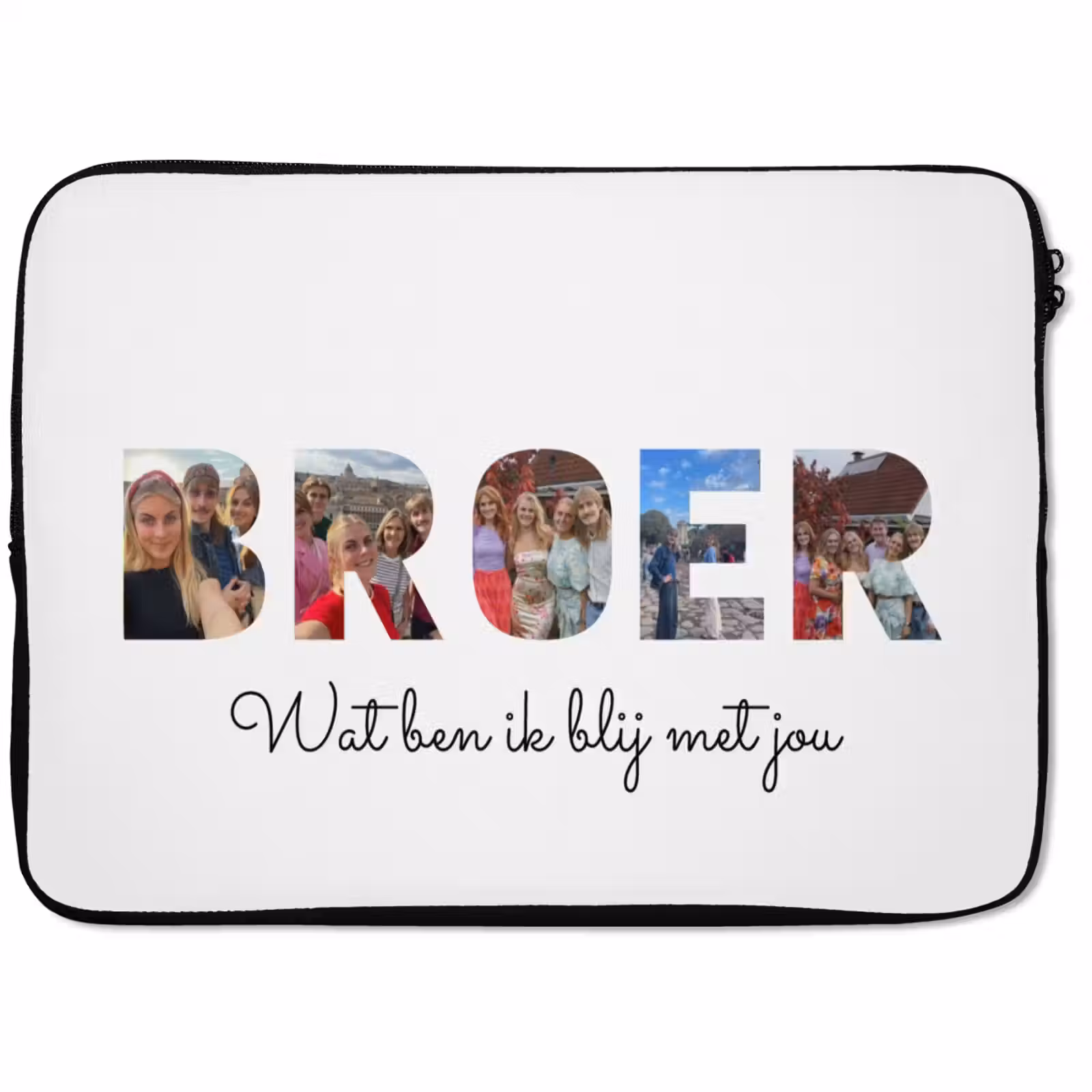Gepersonaliseerde laptophoes - Broer - Lettercollage — 1