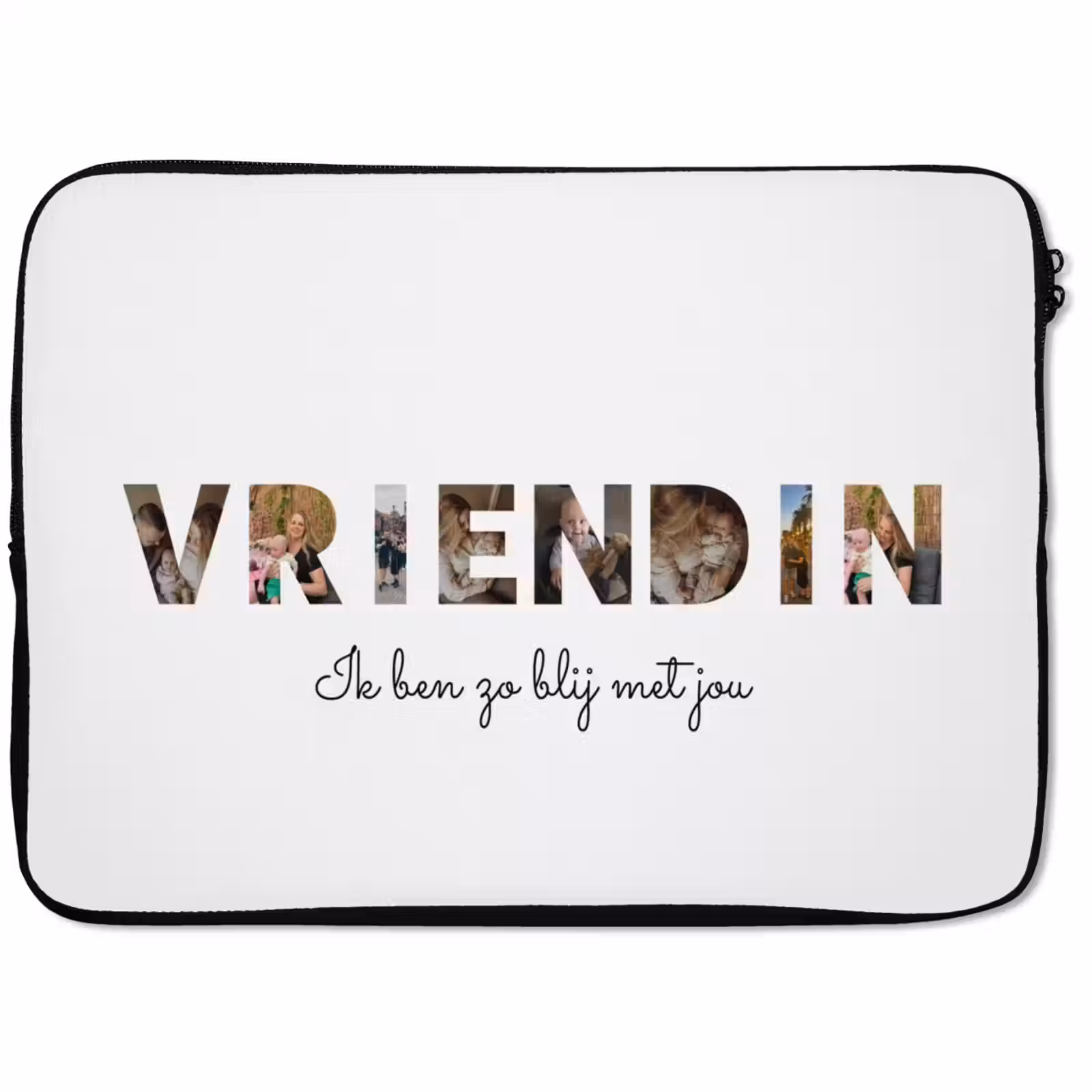 Gepersonaliseerde laptophoes - Vriendin - Lettercollage — 1