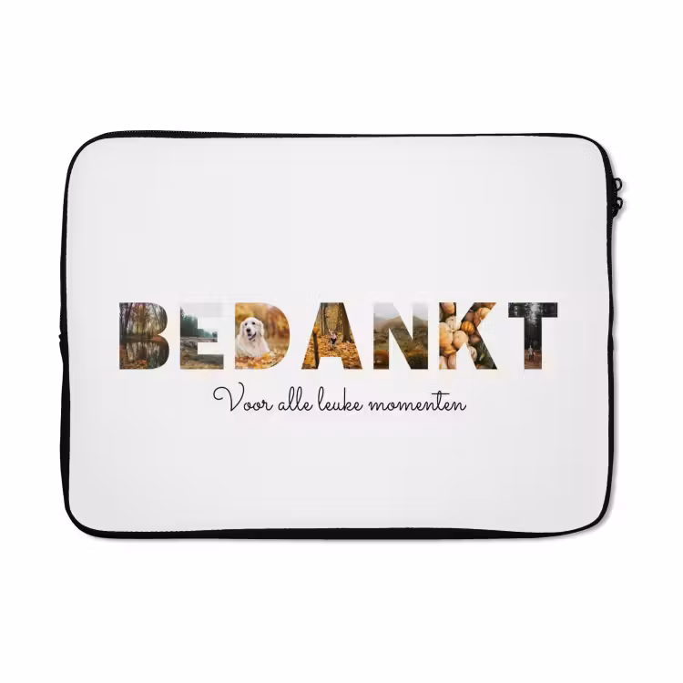 Gepersonaliseerde laptophoes - Bedankt - Lettercollage — 5