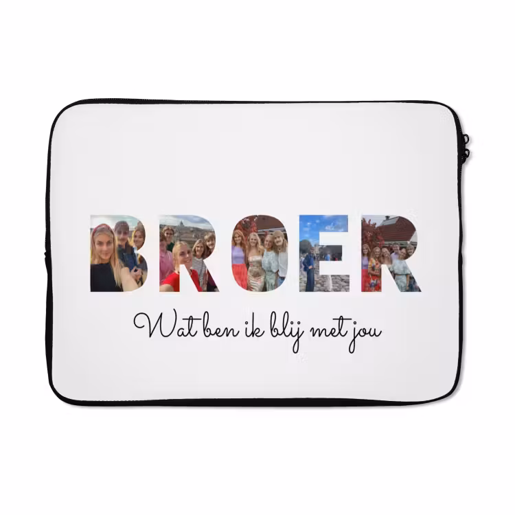 Gepersonaliseerde laptophoes - Broer - Lettercollage — 5