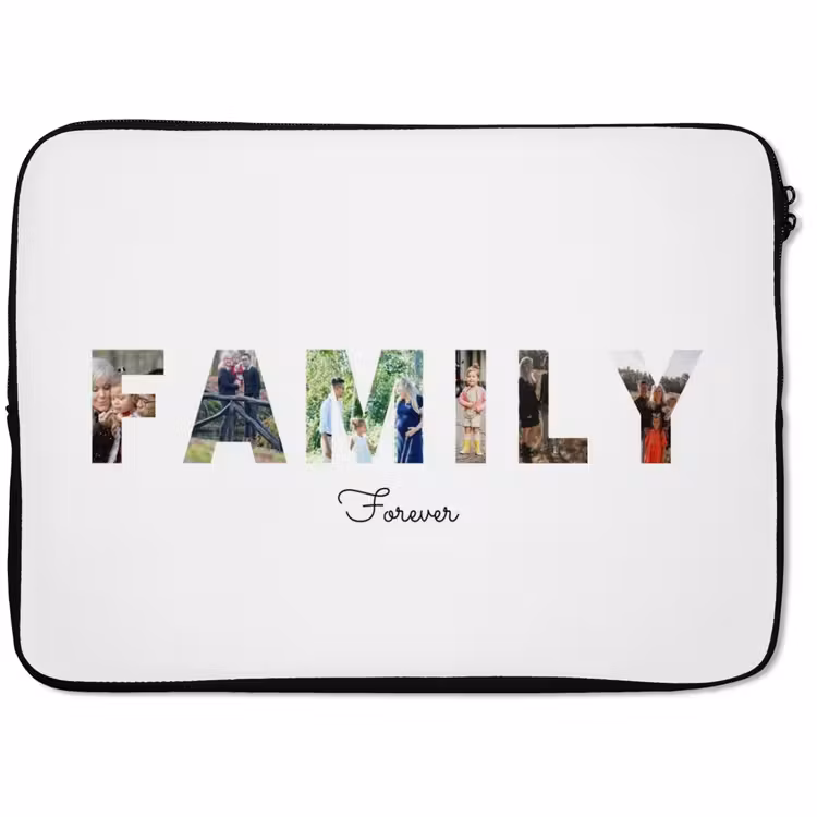 Gepersonaliseerde laptophoes - Family - Lettercollage — 1