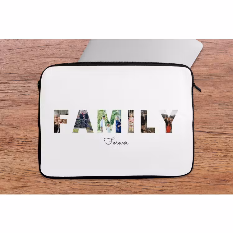 Gepersonaliseerde laptophoes - Family - Lettercollage — 2