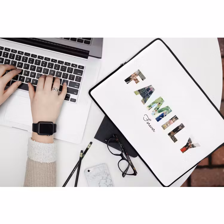Gepersonaliseerde laptophoes - Family - Lettercollage — 3