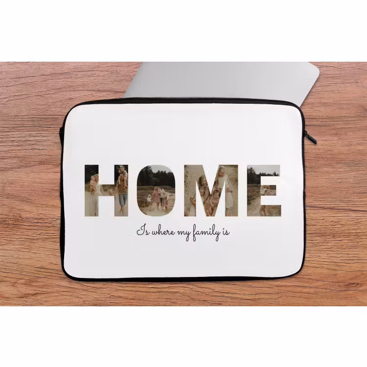 Gepersonaliseerde laptophoes - Home - Lettercollage — 2