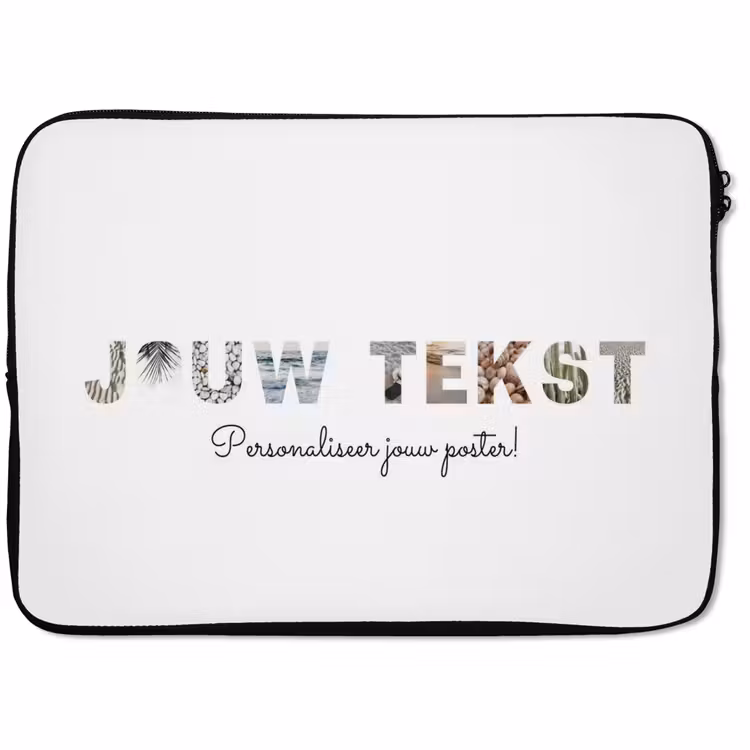 Gepersonaliseerde laptophoes - Jouw Tekst - Lettercollage — 1