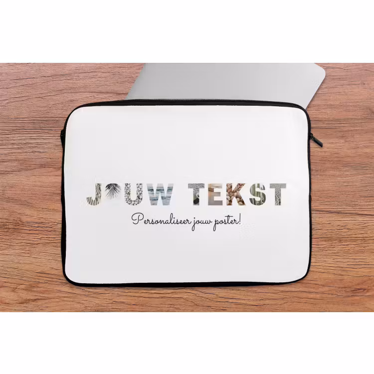 Gepersonaliseerde laptophoes - Jouw Tekst - Lettercollage — 2