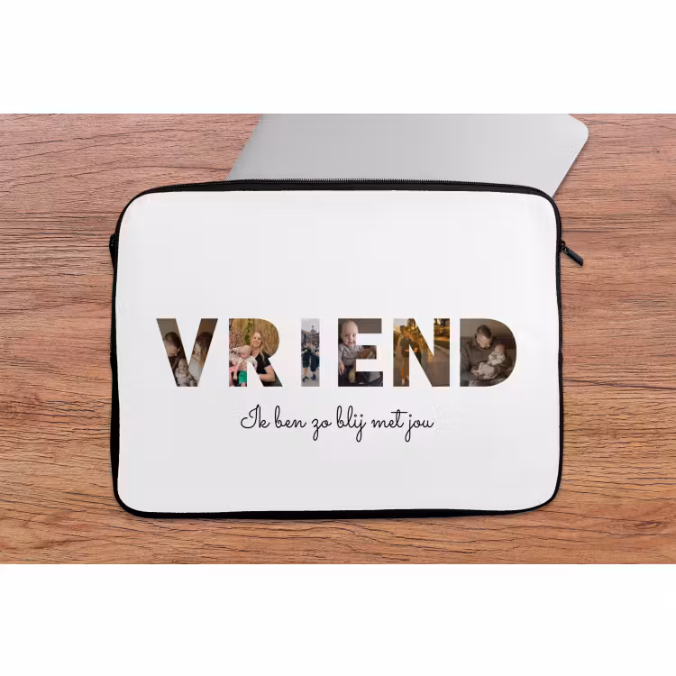 Gepersonaliseerde laptophoes - Vriend - Lettercollage — 2