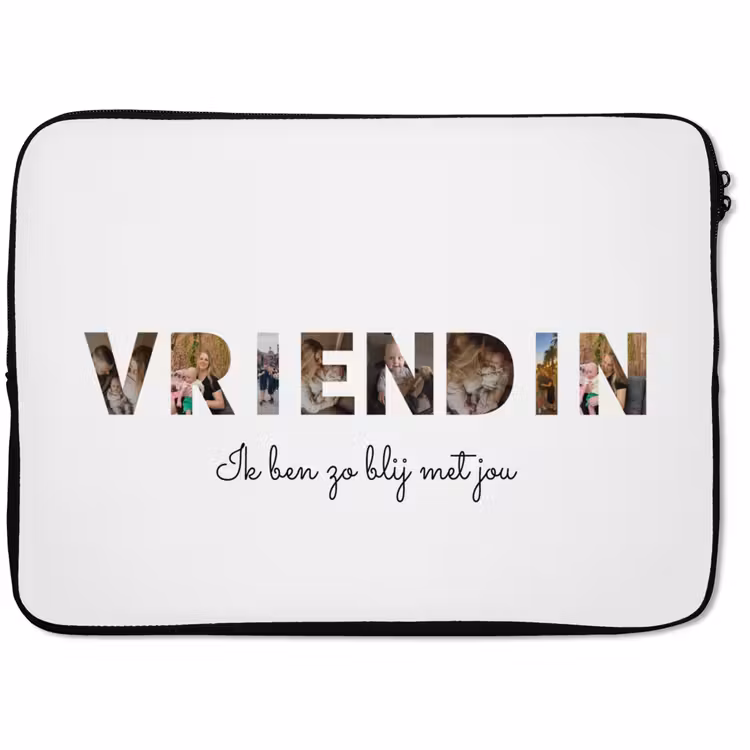 Gepersonaliseerde laptophoes - Vriendin - Lettercollage — 1