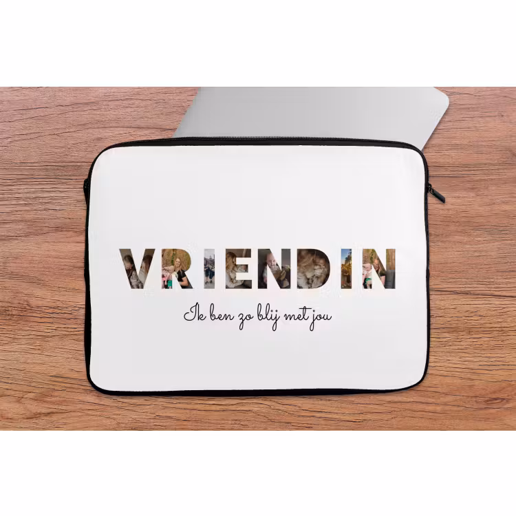 Gepersonaliseerde laptophoes - Vriendin - Lettercollage — 2