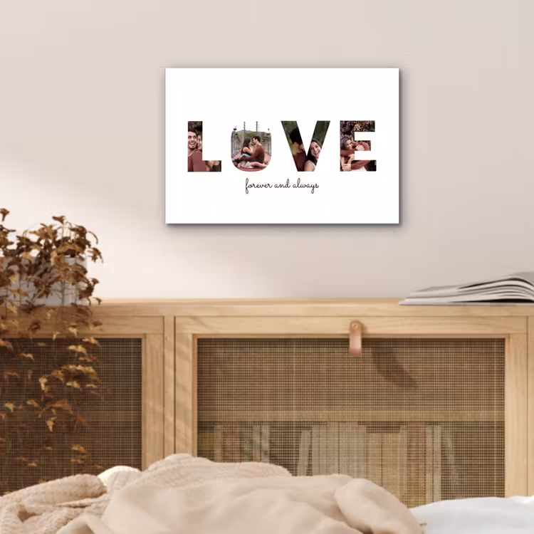 Gepersonaliseerd aluminium schilderij - Love - Lettercollage — 4