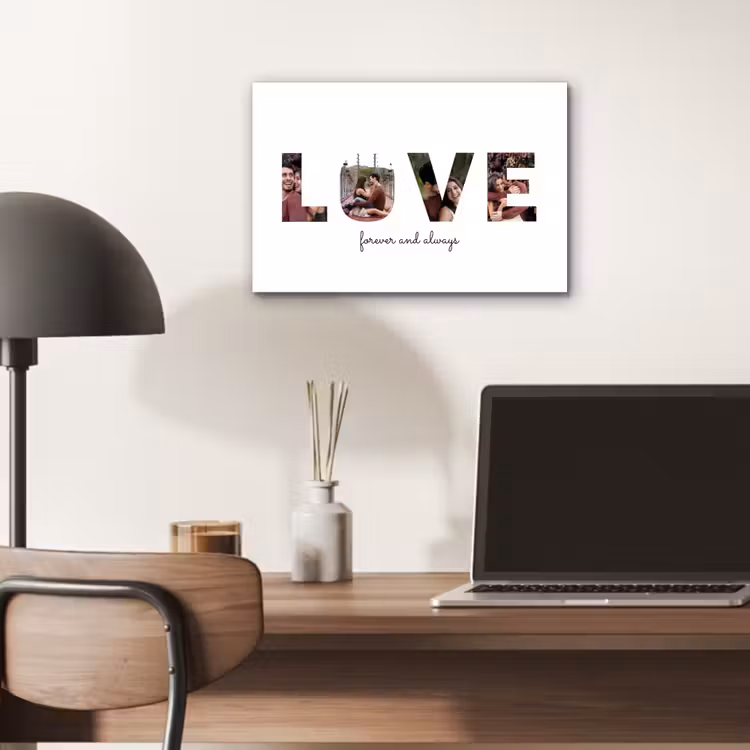 Gepersonaliseerd aluminium schilderij - Love - Lettercollage — 6