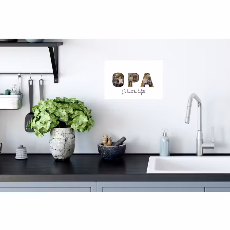 Gepersonaliseerde muursticker - Opa - Lettercollage — 2