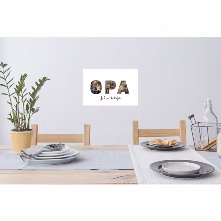 Gepersonaliseerde muursticker - Opa - Lettercollage — 3