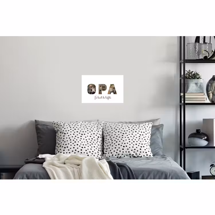 Gepersonaliseerde muursticker - Opa - Lettercollage — 5