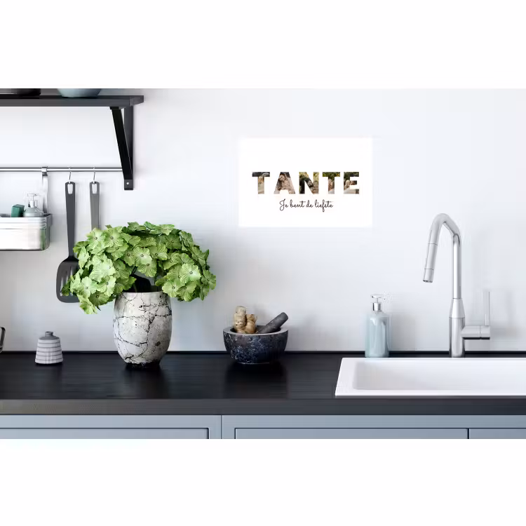 Gepersonaliseerde muursticker - Tante - Lettercollage — 2