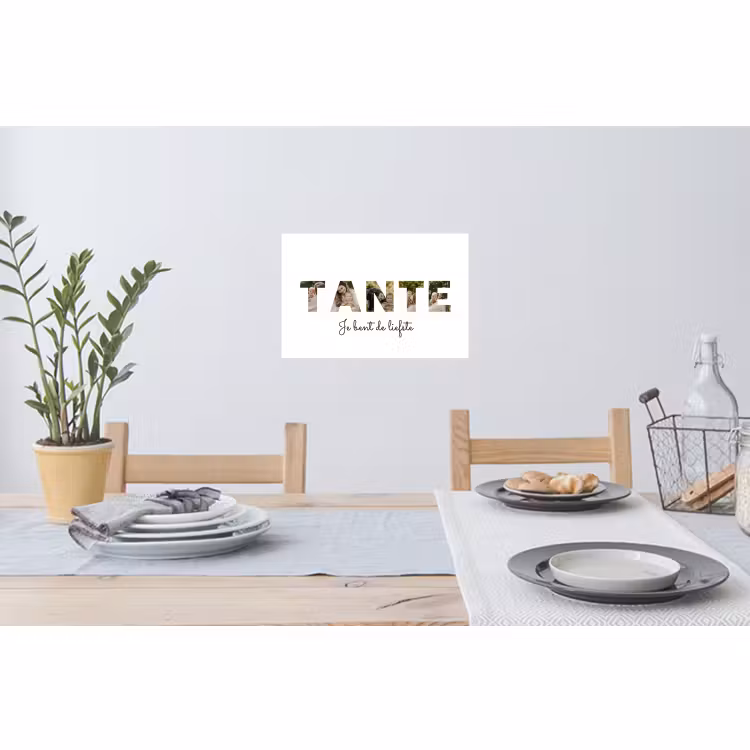 Gepersonaliseerde muursticker - Tante - Lettercollage — 3