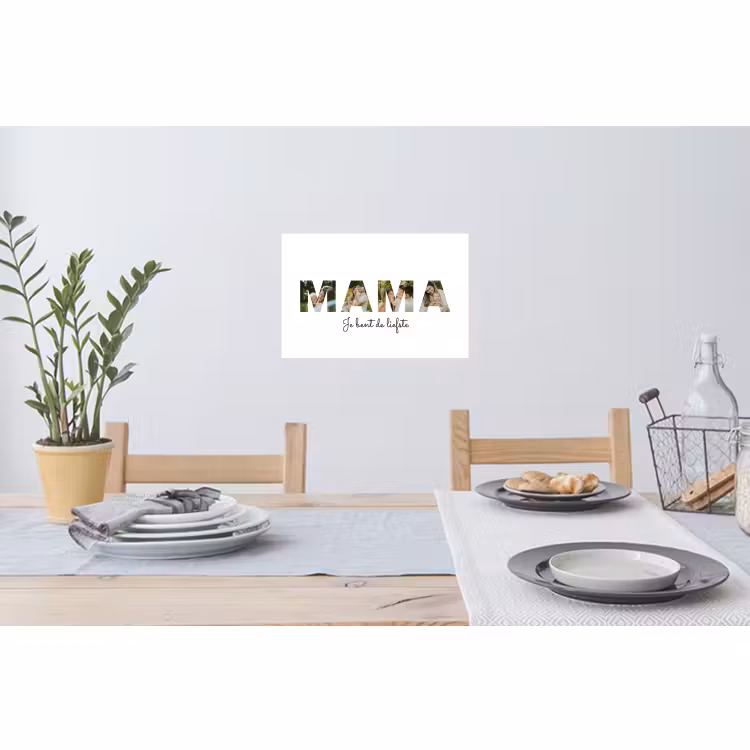 Gepersonaliseerde muursticker - Mama - Lettercollage — 3