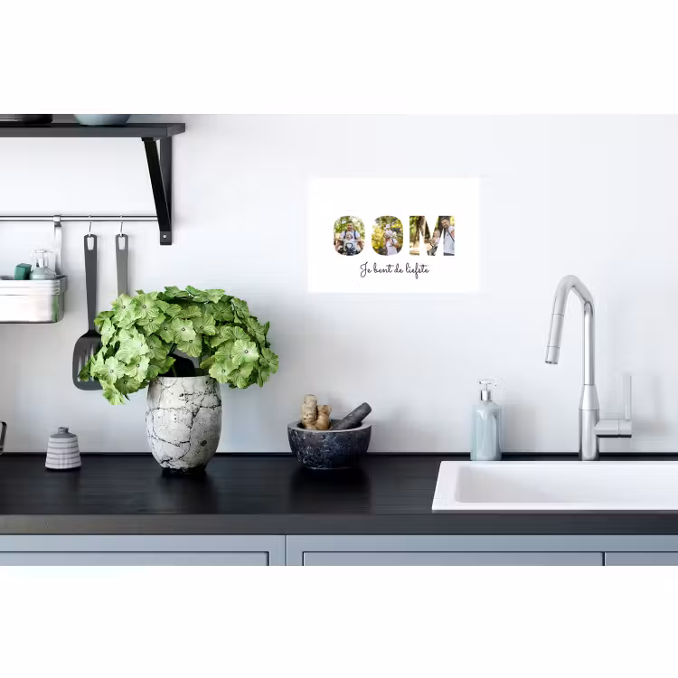 Gepersonaliseerde muursticker - Oom - Lettercollage — 2