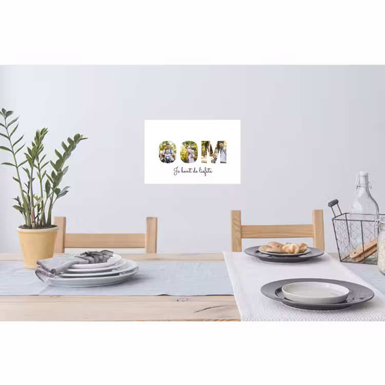 Gepersonaliseerde muursticker - Oom - Lettercollage — 3