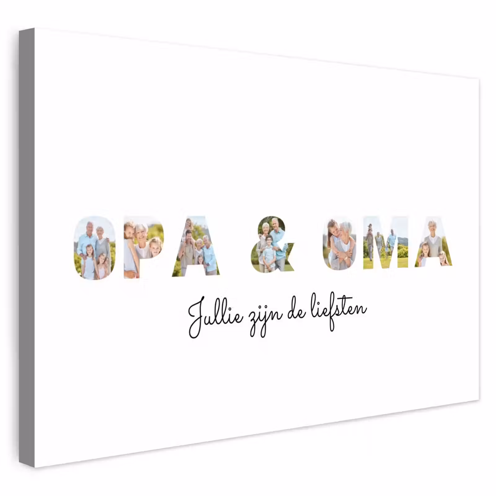 Gepersonaliseerd buiten canvas - Opa & Oma - Lettercollage — 1
