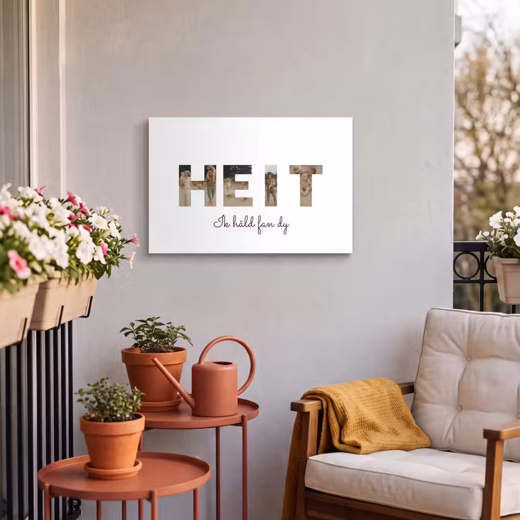 Gepersonaliseerd buiten canvas - Heit - Lettercollage — 3