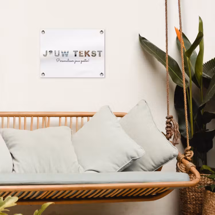 Gepersonaliseerde tuinposter - Jouw Tekst - Lettercollage — 5