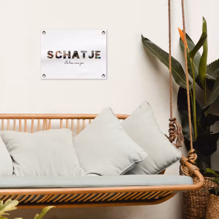 Gepersonaliseerde tuinposter - Schatje - Lettercollage — 5