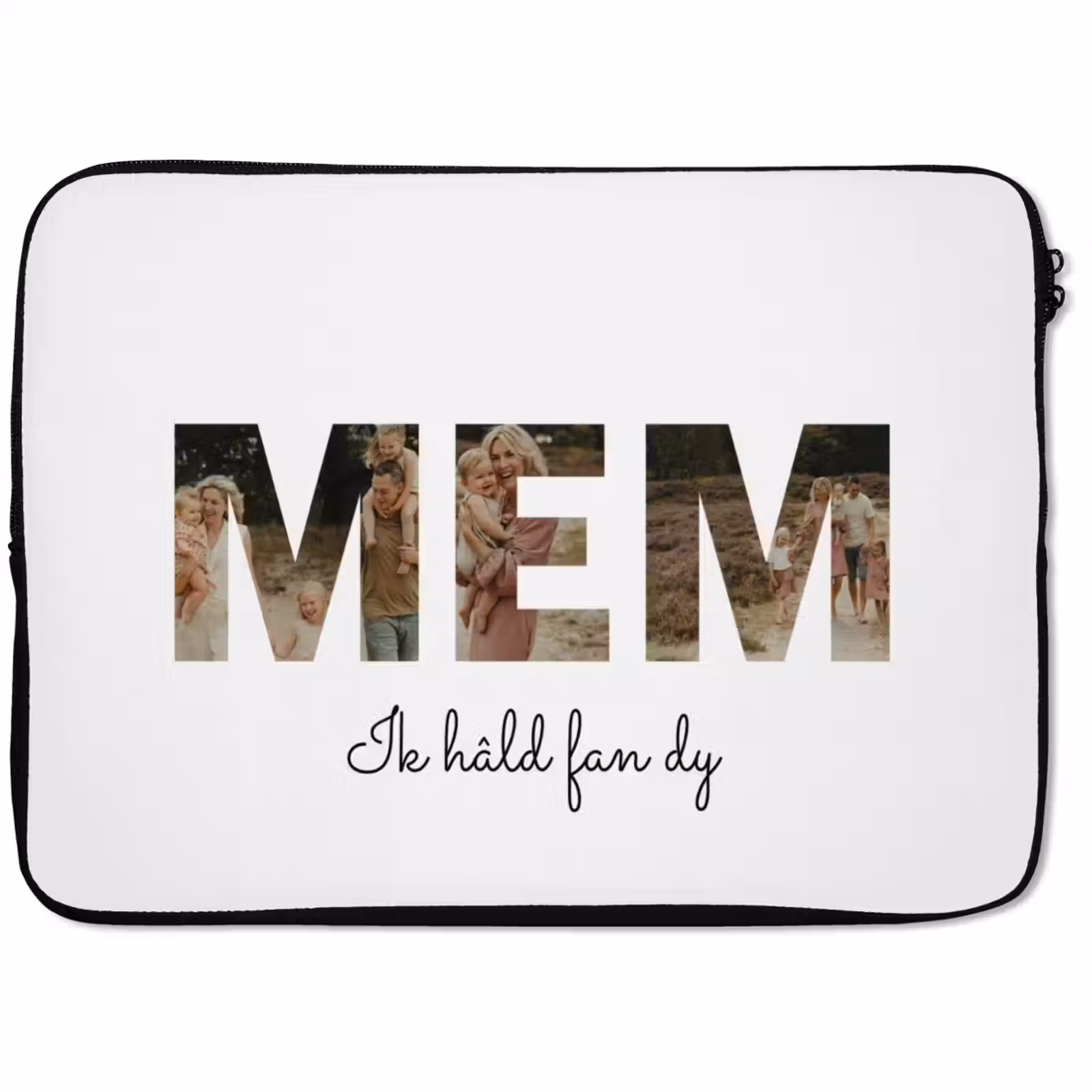 Gepersonaliseerde laptophoes - Mem - Lettercollage — 1