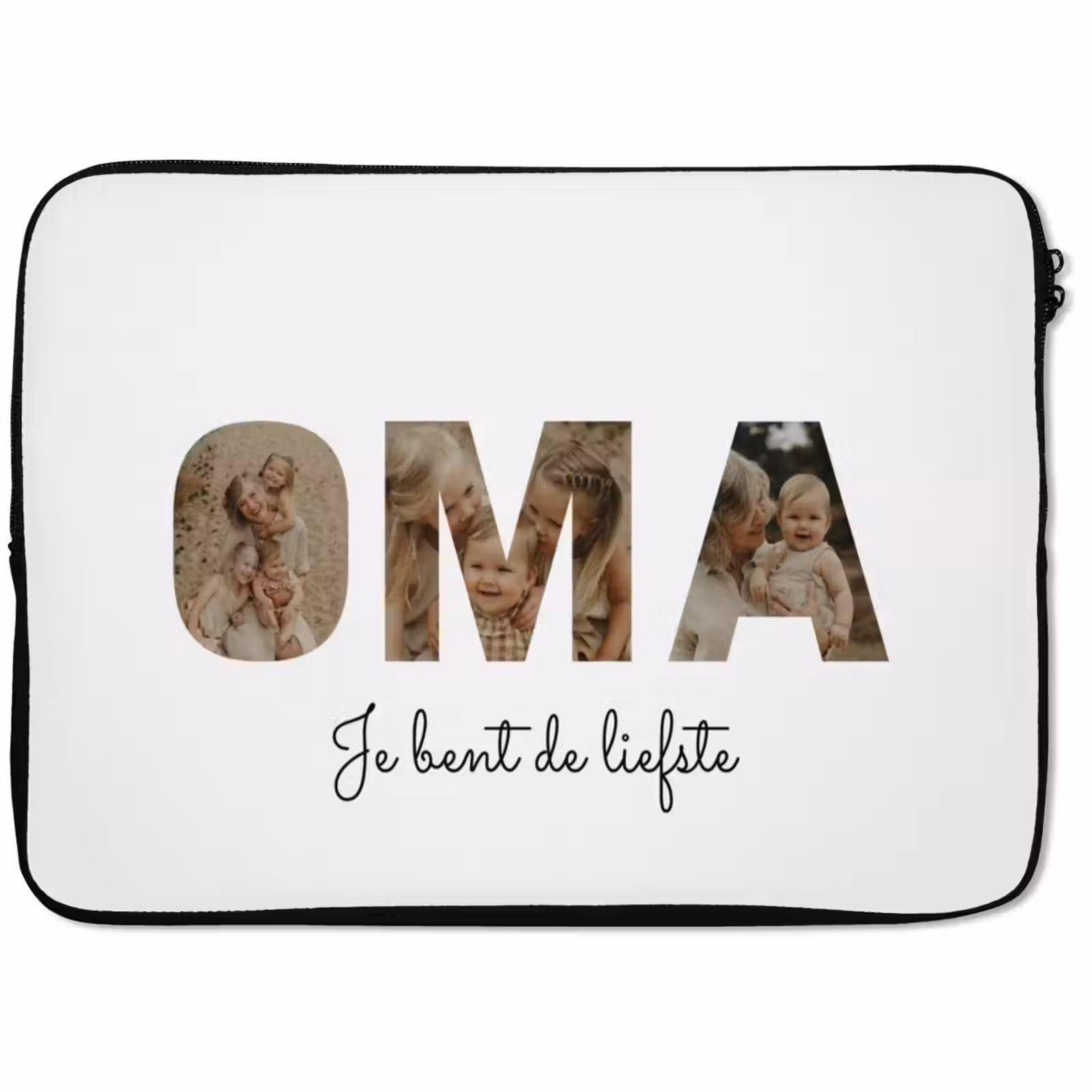 Gepersonaliseerde laptophoes - Oma - Lettercollage — 1
