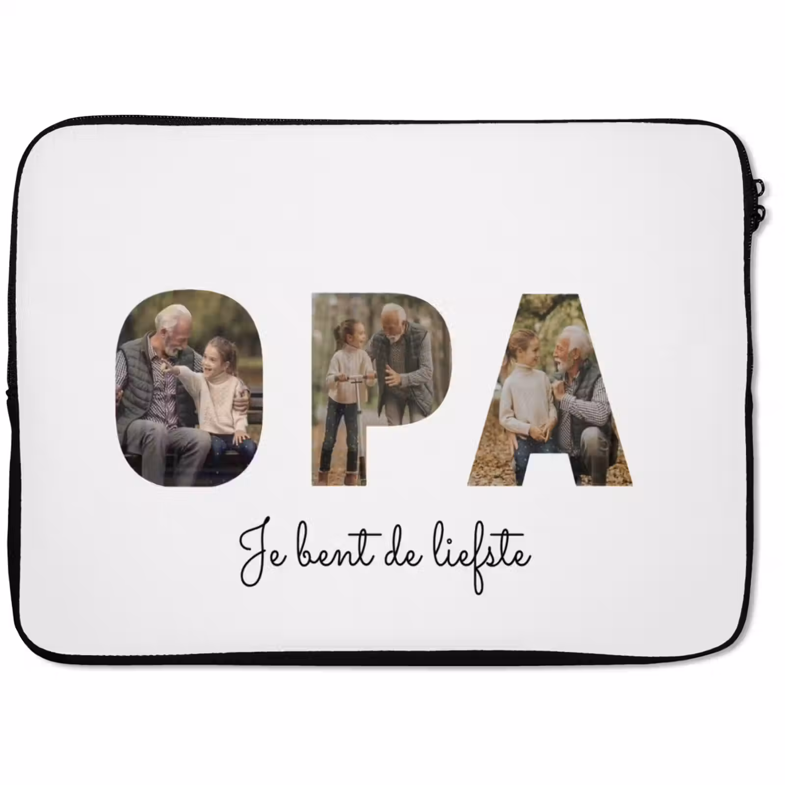 Gepersonaliseerde laptophoes - Opa - Lettercollage — 1
