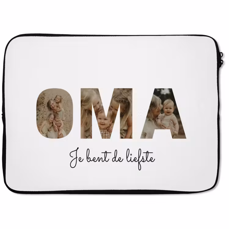 Gepersonaliseerde laptophoes - Oma - Lettercollage — 1