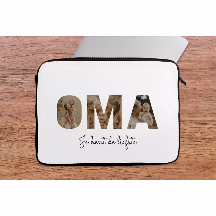 Gepersonaliseerde laptophoes - Oma - Lettercollage — 2