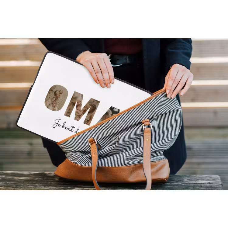 Gepersonaliseerde laptophoes - Oma - Lettercollage — 4
