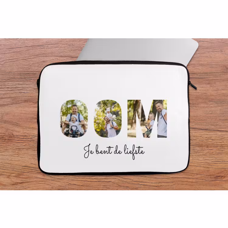 Gepersonaliseerde laptophoes - Oom - Lettercollage — 2