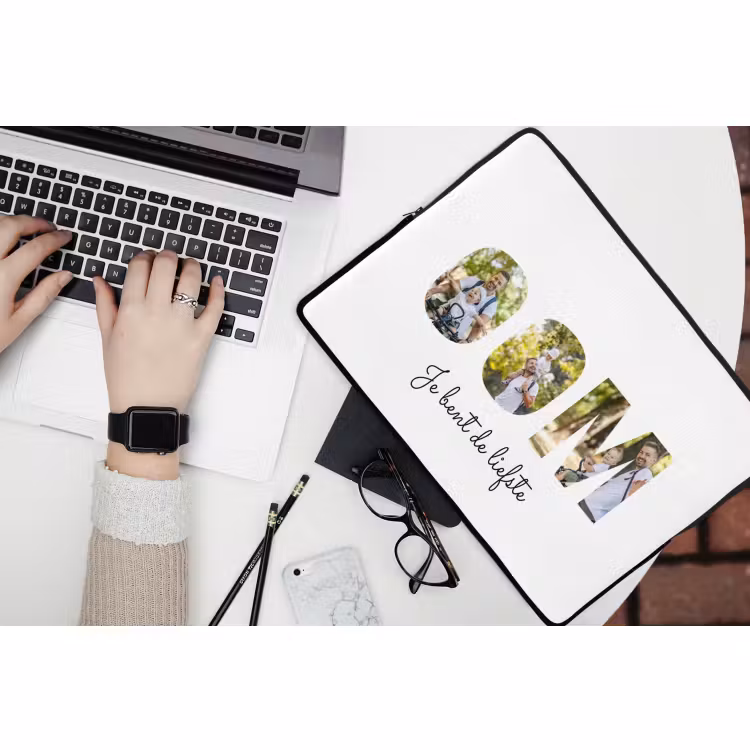 Gepersonaliseerde laptophoes - Oom - Lettercollage — 3