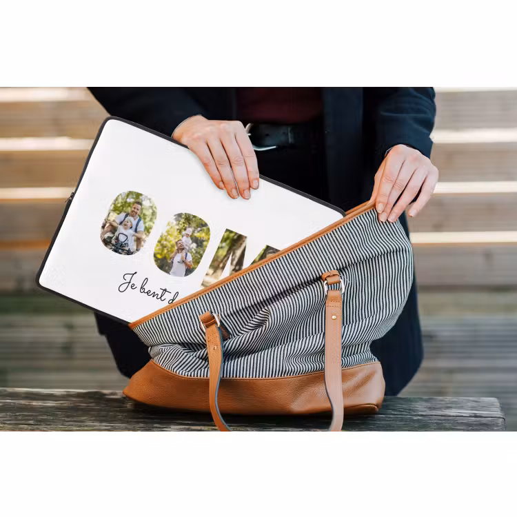 Gepersonaliseerde laptophoes - Oom - Lettercollage — 4