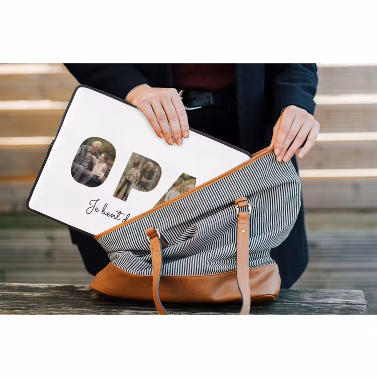 Gepersonaliseerde laptophoes - Opa - Lettercollage — 4
