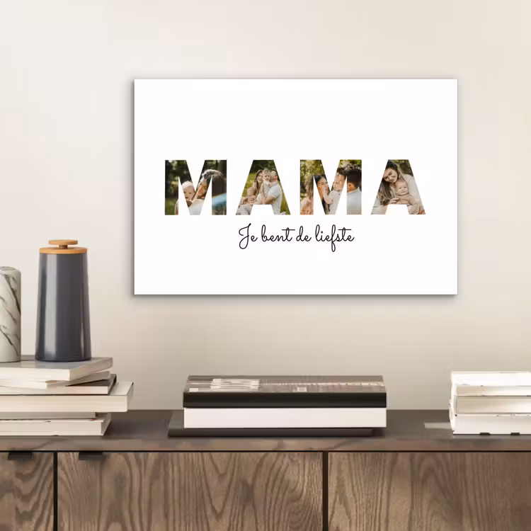 Gepersonaliseerd aluminium schilderij - Mama - Lettercollage — 2