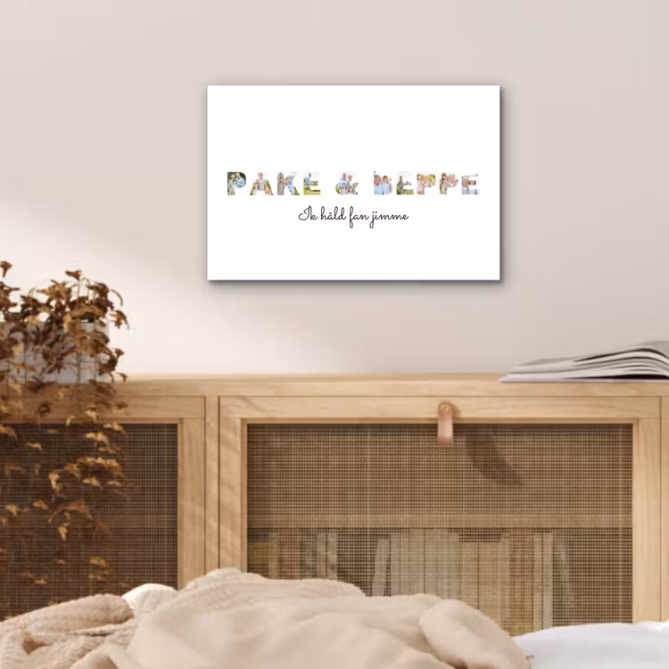 Gepersonaliseerd aluminium schilderij - Pake & Beppe - Lettercollage — 4