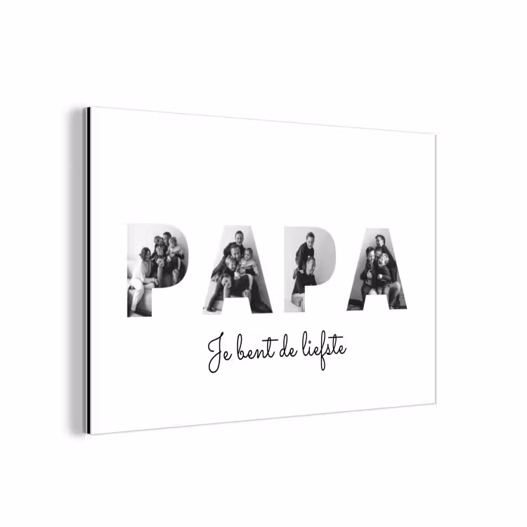 Gepersonaliseerd aluminium schilderij - Papa - Lettercollage — 1