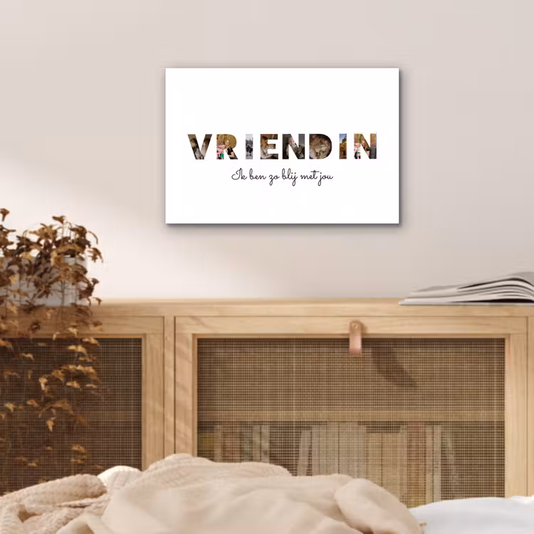 Gepersonaliseerd aluminium schilderij - Vriendin - Lettercollage — 4