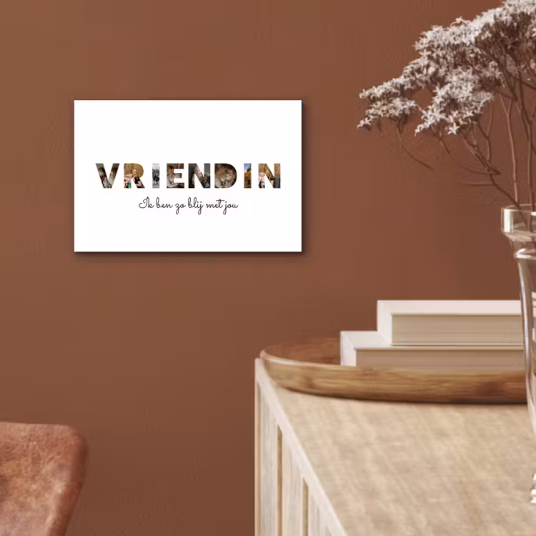 Gepersonaliseerd aluminium schilderij - Vriendin - Lettercollage — 5