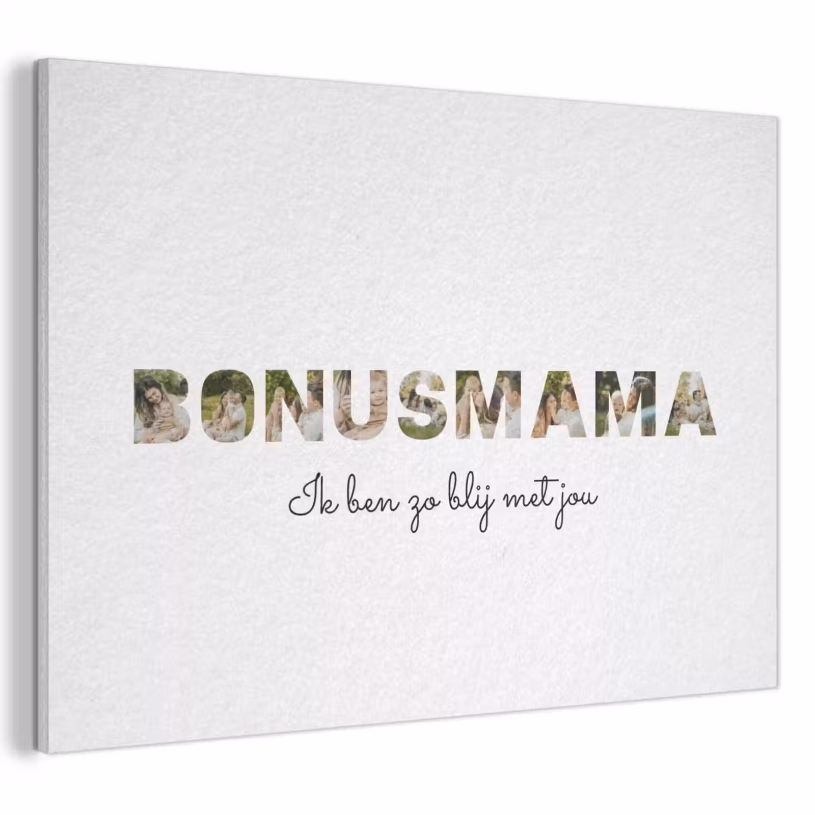 Gepersonaliseerd akoestisch schilderij - Bonusmama - Lettercollage — 1