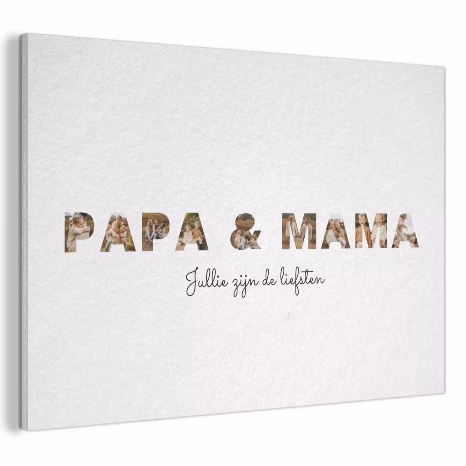 Gepersonaliseerd akoestisch schilderij - Papa & Mama - Lettercollage — 1