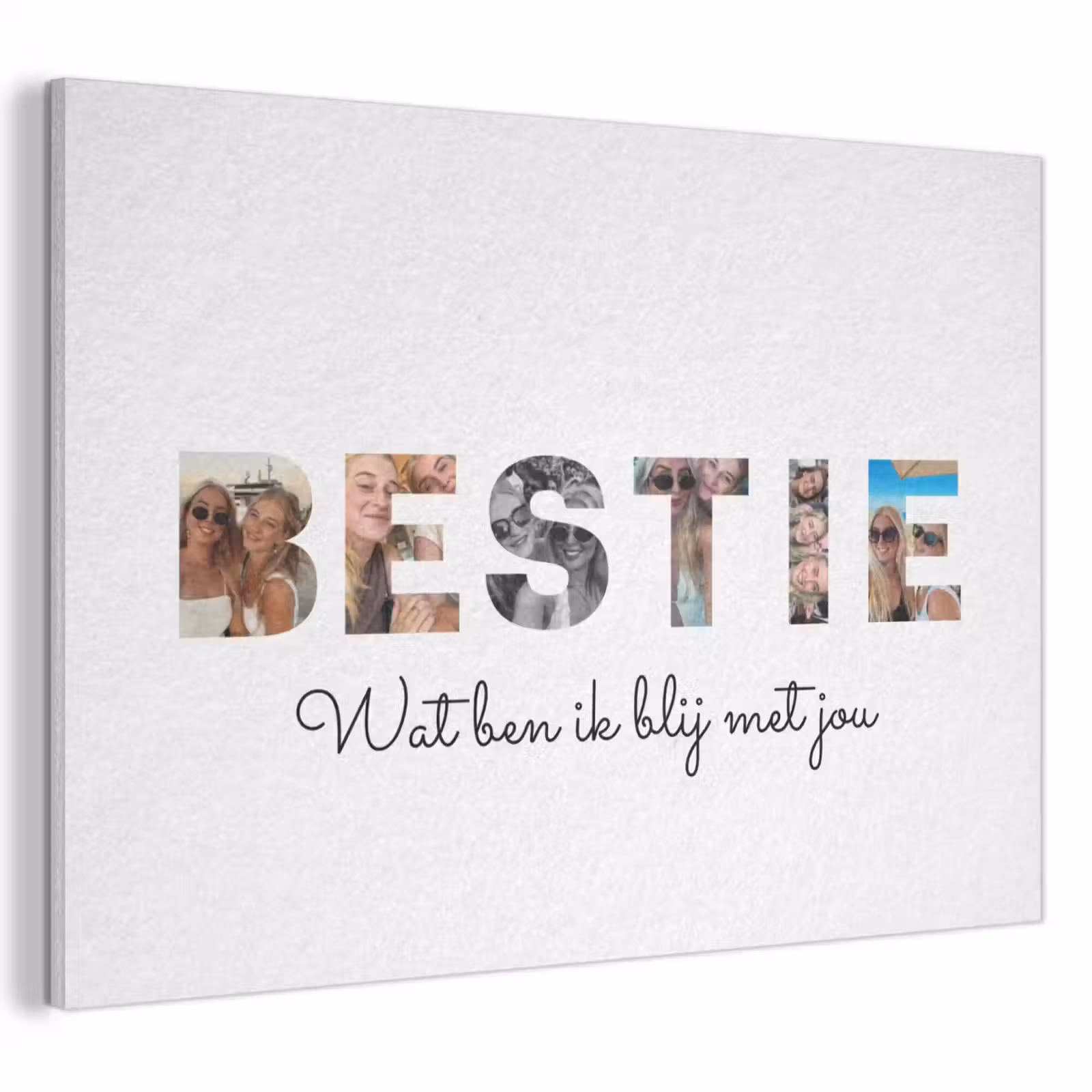 Gepersonaliseerd akoestisch schilderij - Bestie - Lettercollage — 1