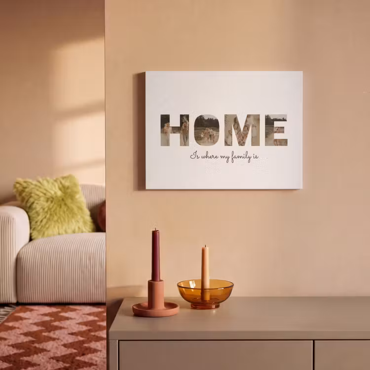Gepersonaliseerd akoestisch schilderij - Home - Lettercollage — 2
