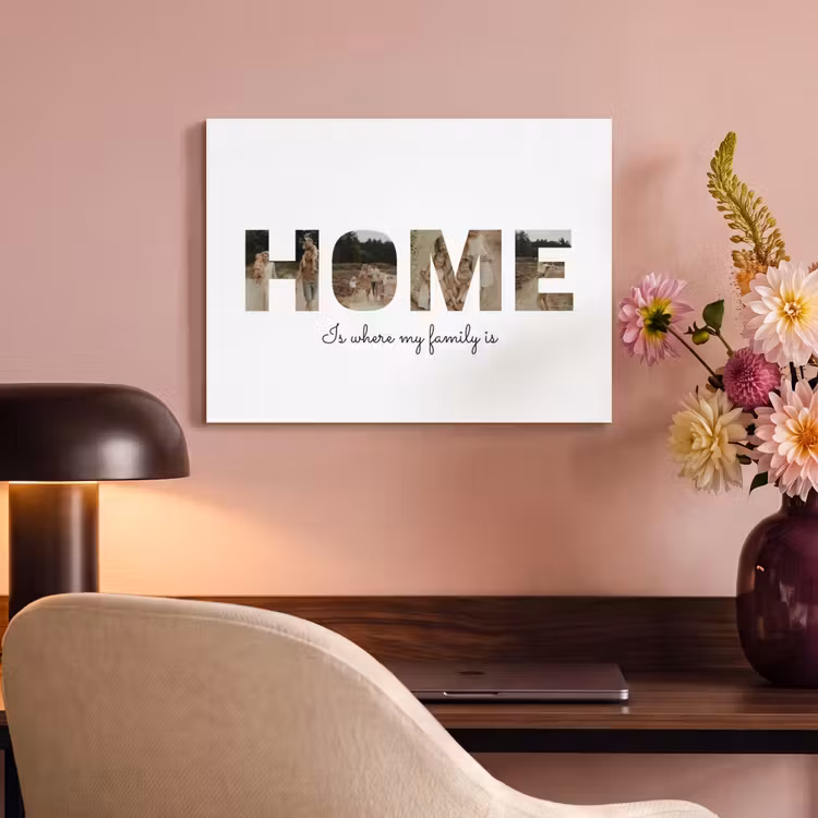 Gepersonaliseerd akoestisch schilderij - Home - Lettercollage — 4