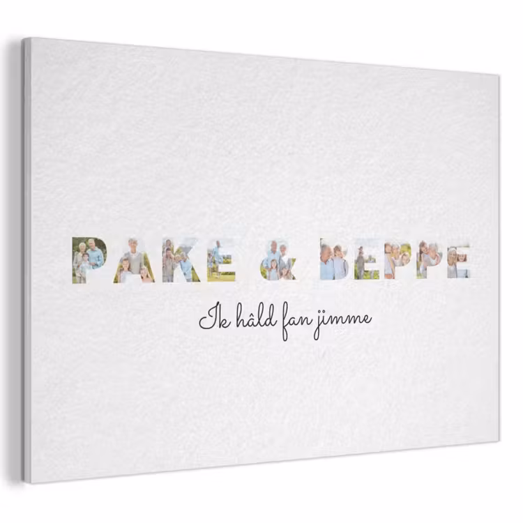 Gepersonaliseerd akoestisch schilderij - Pake & Beppe - Lettercollage — 1