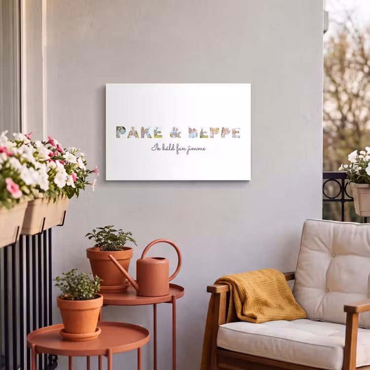 Gepersonaliseerd buiten canvas - Pake & Beppe - Lettercollage — 3